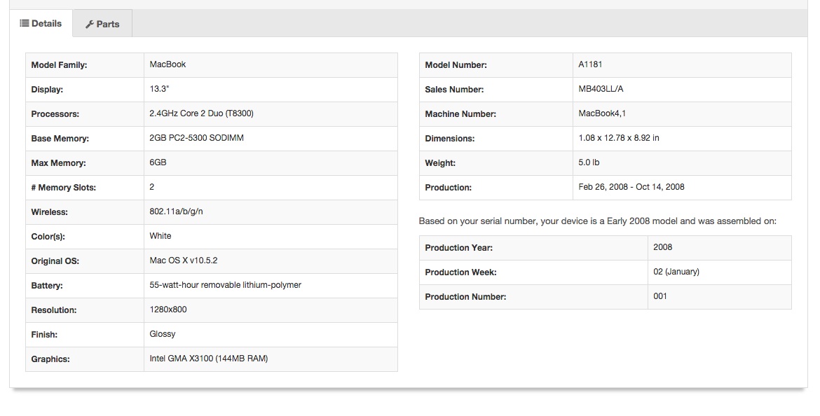 Search Apple Mac Serial Number