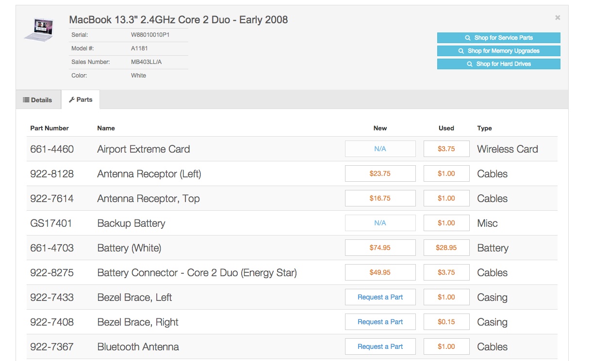 lookup mac by serial number