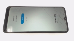 Samsung Galaxy A02s  SM-A025U (Black 32GB) Metro PCS CRACKED GLAS/BROWN STAINS