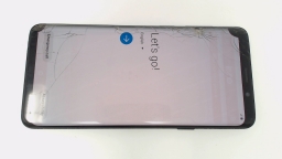 Samsung Galaxy S9+ SM-G965U Cellphone (Black 64GB) AT&T CRACKED GLAS & LCD
