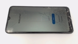 Samsung Galaxy A02s SM-A025U1/DS (32GB) Tracfone CRACKED GLAS/BROWN STAINS
