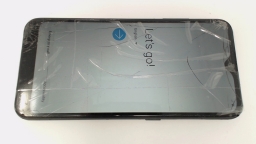 Samsung Galaxy A01 SM-A015U1 Cellphone (Black 16GB) Tracfone CRACKED GLAS
