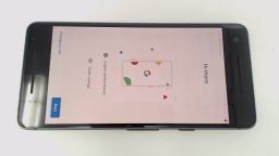 Google Pixel 2 G011A (Gray 64GB) Locked to Unknown Carrier LCD BURN/CHIPPED