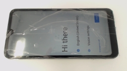 PCD P63L Cellphone (Gray 16GB) Access Wireless CRACKED GLAS & SPLIT TRIM