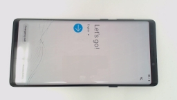 Samsung Galaxy Note 9 SM-N960U Cellphone (Black 128GB) AT&T CRACKED GLAS/BURN