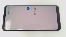 Samsung Galaxy S9+ SM-G965U (Black 64GB) Verizon CRACKED GLAS/FAINT BURN