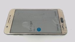 Samsung Galaxy J7 Crown SM-S767VL (Black/Gold 16GB) TracFone CRACKED GLAS