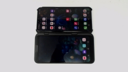 LG V50 ThinQ 5G + DualScreen (LM-V500N + LM-V505N) (Black 128GB) U+ BURN IN