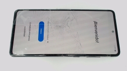 Samsung Galaxy A72 SM-A725M Cellphone (Black 128GB) Claro CRACKED GLAS/BENT