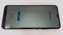 Samsung Galaxy A02s SM-A025V (Black 32GB) Verizon CRACKED GLAS/BROWN STAINS