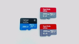 Lot of 3 - 200GB SanDisk & Lexar Micro SD Memory Card