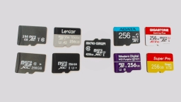 Lot of 9 - 256GB Various Brands Micro SD Memory Cards