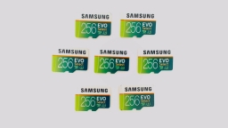 Lot of 7 - 256GB Samsung Evo Select (Green) Micro SD Memory Cards
