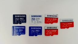 Lot of 7 - 256GB Samsung Micro SD Memory Cards