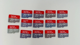 Lot of 14 - 128GB Sandisk Ultra Plus Micro SD Memory Cards