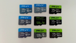 Lot of 9 - 128GB PNY Micro SD Memory Cards
