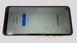 Samsung Galaxy A21 SM-A215U Cellphone (Black 32GB) Metro CRACKED GLAS