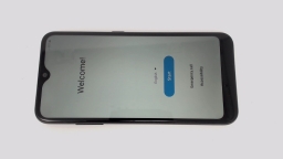 Samsung Galaxy A01 SM-S111DL Cellphone (Black 16GB 2GB) Tracfone CRACK BROWN