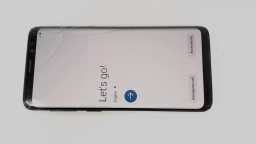 Samsung Galaxy S9 SM-G960U (Black 64GB 4GB) AT&T CRACKED GLAS/REAR BURN IN