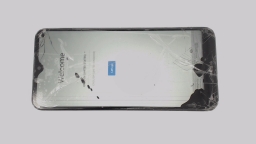 Nokia C110 N156DL Cellphone (Gray 32GB 3GB) Tracfone CRACKED GLAS SPOTS/LINES