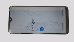 Samsung Galaxy A10e SM-A102U (Gray 32GB 2GB) Metro PCS CRACKED GLAS BRWN SPOT