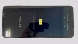 Motorola G Pure XT2163DL Cellphone (Blue 32GB 3GB) Tracfone CRACKED GLAS