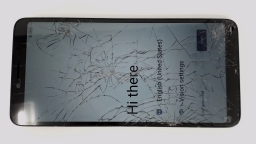 TCL Ion V T607DL Cellphone (Black 32GB 3GB) Tracfone CRACKED GLAS