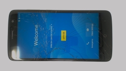 ZTE ZMax One 1 Z719DL Cellphone (Gray 16GB) Tracfone CRACKED GLAS