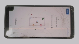 Google Pixel 2XL G011C Cellphone (Black 64GB) Verizon CRACKED GLAS+LCD+REAR