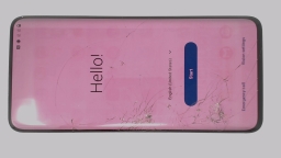 OnePlus 7 Pro GM1917 (White 256GB 8GB) Unlocked DualSIM CRACKED PINK BURN IN