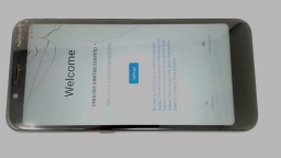 Nokia C2 Tava TA-1218 Cellphone (Blue 32GB) Cricket CRACKED GLAS BLUE TINT