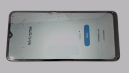 Samsung Galaxy A32 5G SM-A326U (Gray 64GB 4GB) AT&T CRACKED GLAS WORN REAR