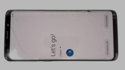 Samsung Galaxy S9 SM-G960U1 Cellphone (Purple 64GB 4GB) Unlocked CRACKED BURN