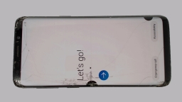 Samsung Galaxy S9 SM-G960U (Black 64GB 4GB) Cricket CRACKED BLACK SPOTS