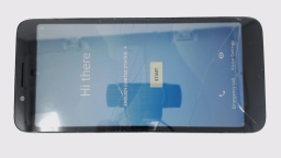 Alcatel TCL LX A502DL (Black 16GB) Tracfone CRACKED GLAS SCRATCHED REAR