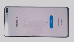 Samsung Galaxy S10+ SM-G975U1 (Blue 128GB 8GB) Unlocked CRACKED GLAS/CAM