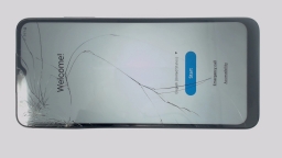 Samsung Galaxy A03s SM-A037U (Black 32GB 3GB) T-Mobile CRACKED/STICKERRESIDUE