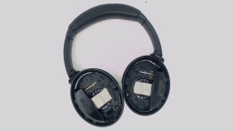 Bose QuietComfort QC 45 Black Wireless Headphones NO EARPADS