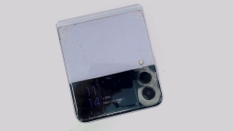 Samsung Galaxy Z Flip3 5G SM-F711U1 (Purple 256GB 8GB) Unlocked CRACKED