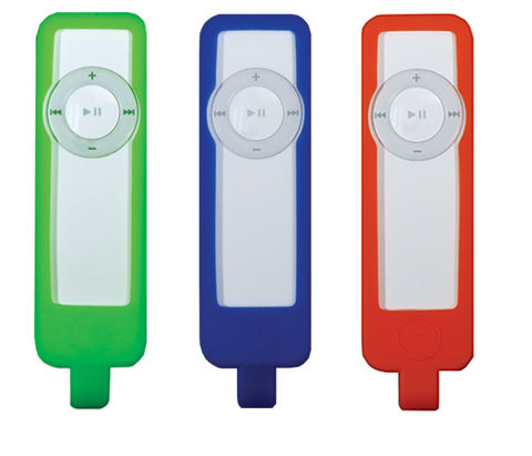 Sport Grip for iPod shuffle, 3-Pack Green/Blue/Orange