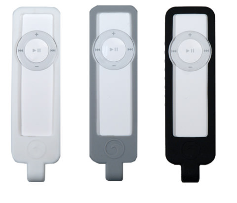 Sport Grip for iPod shuffle, 3-Pack Black/White/Gray