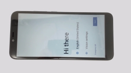 Foxx A55 Cellphone (Black 16GB 2GB) Unknown Carrier BLUE TINT