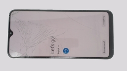 Samsung Galaxy A20 SM-A205U (Gray 32GB 3GB) MetroPCS CRACKED GLAS BURN IN