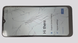 REVVL 6 TMAF025G (Blue 64GB) Unlocked SingleSIM CRACKED GLAS