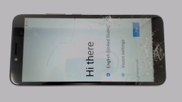 Gemini UW505 Cellphone (Gray 16GB) Access Wireless CRACKED GLAS