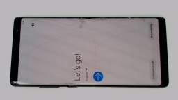 Samsung Galaxy Note 8 SM-N950U (Black 64GB) T-Mobile CRACKED LCD BURN NO PEN