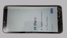 Foxx A55 Cellphone (Black 16GB 2GB) Unknown Carrier CRACKED GLAS