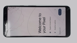 Google Pixel 3a XL G020A Cellphone (Black 64GB 4GB) Verizon CRACKED/SCRATCHED
