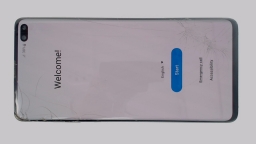 Samsung Galaxy S10+ SM-G975U Cellphone (Blue 128GB 8GB) Sprint CRACKED GLAS