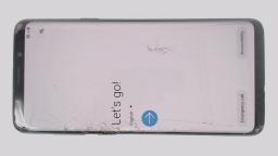 Samsung Galaxy S9+ SM-G965U Cellphone (Blue 64GB 6GB) AT&T CRACKED GLAS/REAR
